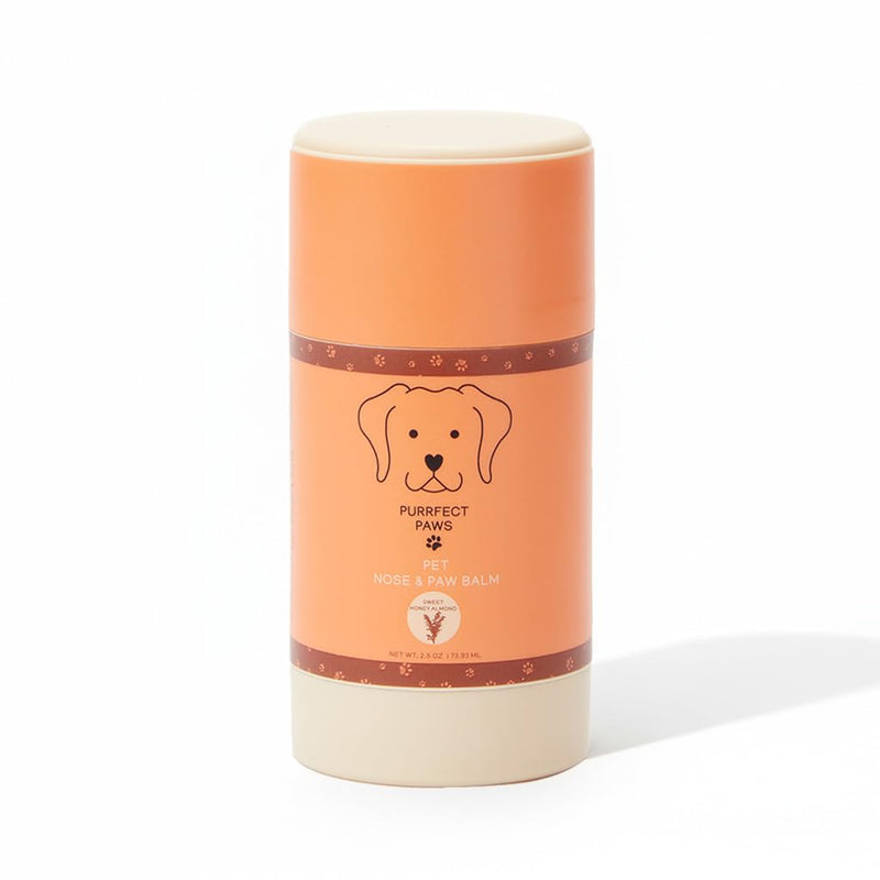 Purrfect Paws Roll-On Pet Paw Balm for Dogs & Cats — Coconut Oil & Shea Butter for Dry, Sensitive Skin — Cruelty-Free Formula — Sweet Honey Almond Scent – Made in USA