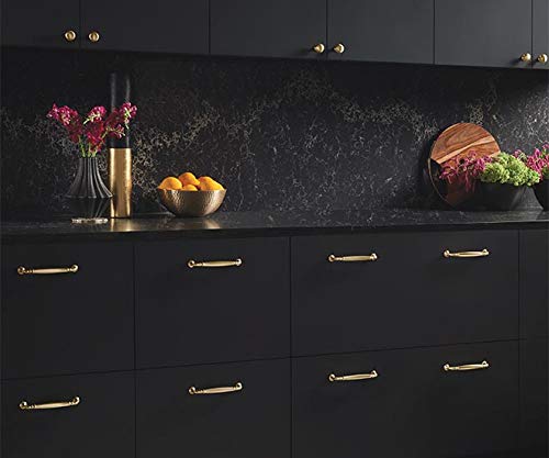 Top_Knobs Barrow Pull Color Honey Bronze 6 5/16" Length Grace Coll Traditional Transitional Bar Handle Kitchen Drawer Cabinet Door Dresser Bathroom Metal Handle Interior Home