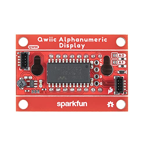SparkFun Qwiic Alphanumeric Display - Green - 14-Segment Alphanumeric Display No Soldering Required 128 Patterns Maximum Display Segment Numbers 2X Wall mounting Points