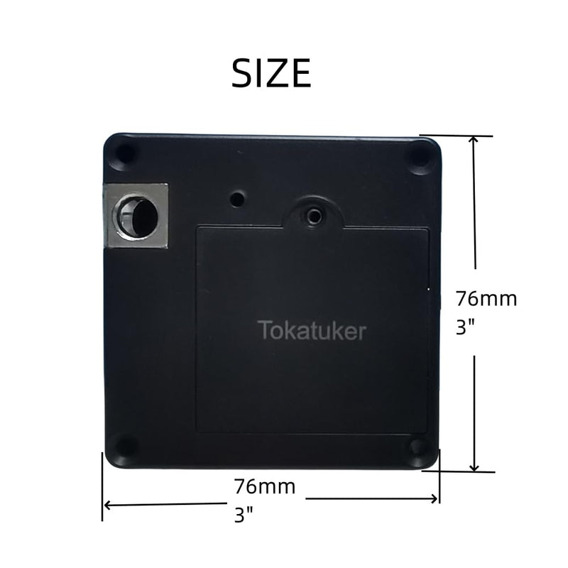 Invisible Cabinet Lock, Hidden NFC Lock DIY RFID Lock Latch with USB Cable Power for Wooden Cabinet Drawer Liquor Cabinet Open and Close Pantry Secret Shelf or Concealed Panel Matte Black 1.2x3 Inch