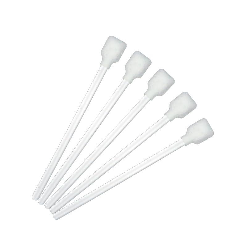 6" Rectangular Foam Tipped Self-saturating Cleaning Swabs, New Alcohol Pad, Repair Kit for Removing Excess Dust/Engine Oil/Ink, Box of 50 pcs