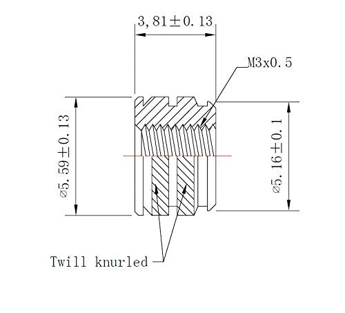 [initeq] M3-0.5 Threaded Heat Set Inserts for 3D Printing (100, Short) 1 - NewNest Australia