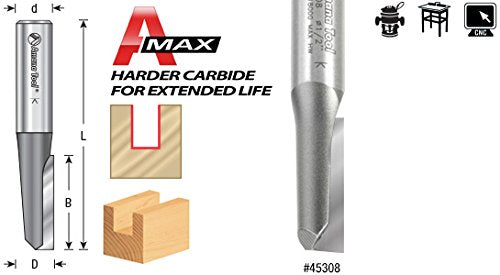 Amana Tool - 45302 Carbide Tipped Single Flute Straight Plunge High Production 3/8 Dia x 1