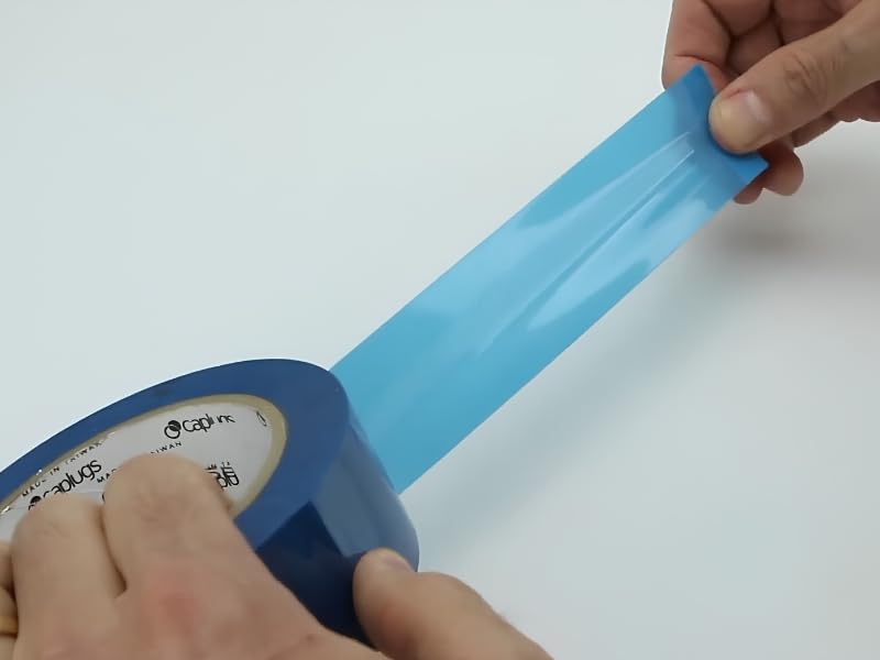 Caplugs PC90-5500 – PC90-SH Series – 1 Mil Thick Blue Polyester Tape, 1 Roll, 5-1/2" W x 72 Yds L, 2 Mil Silicone Adhesive, High Temperature Masking, Powder Coating, E-Coating, Anodizing (SH-47945)