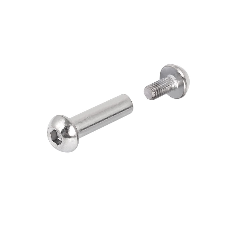uxcell Screw Post Fit for 8mm Hole Dia. Female 33mm 42mm Binding Bolts, Total 20 Sets