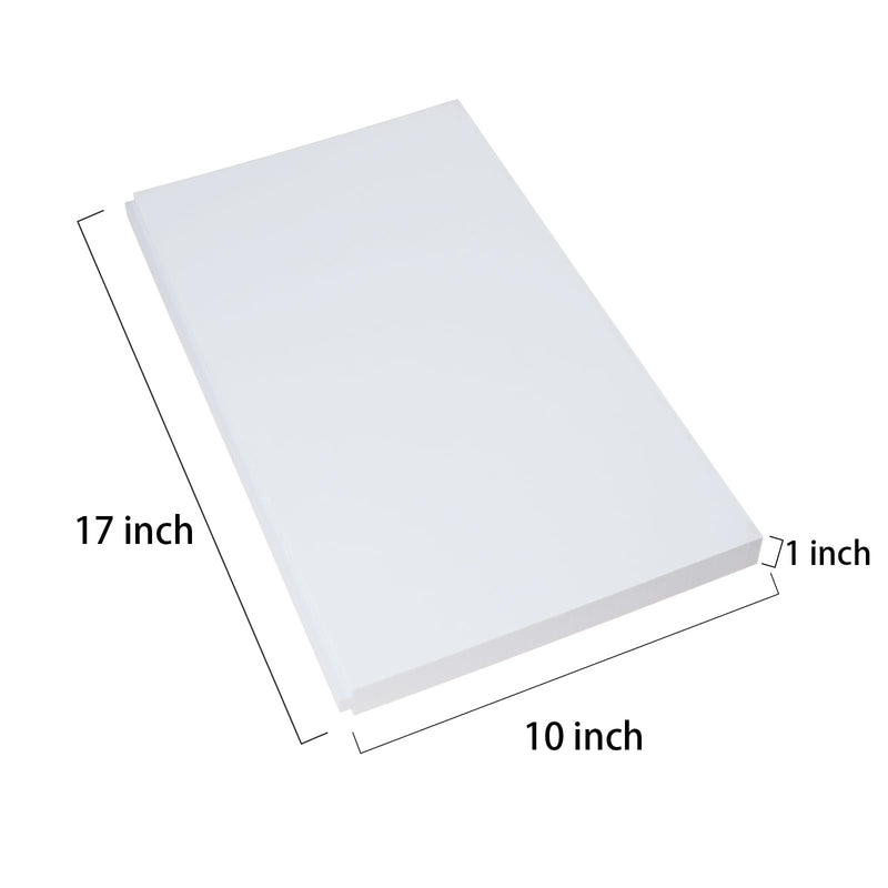 Window Air Conditioner Foam Insulation Panels,AC Side Insulating Panel Kit,2 Pack,White, 17in High x 10 in Wide x 1in Thick
