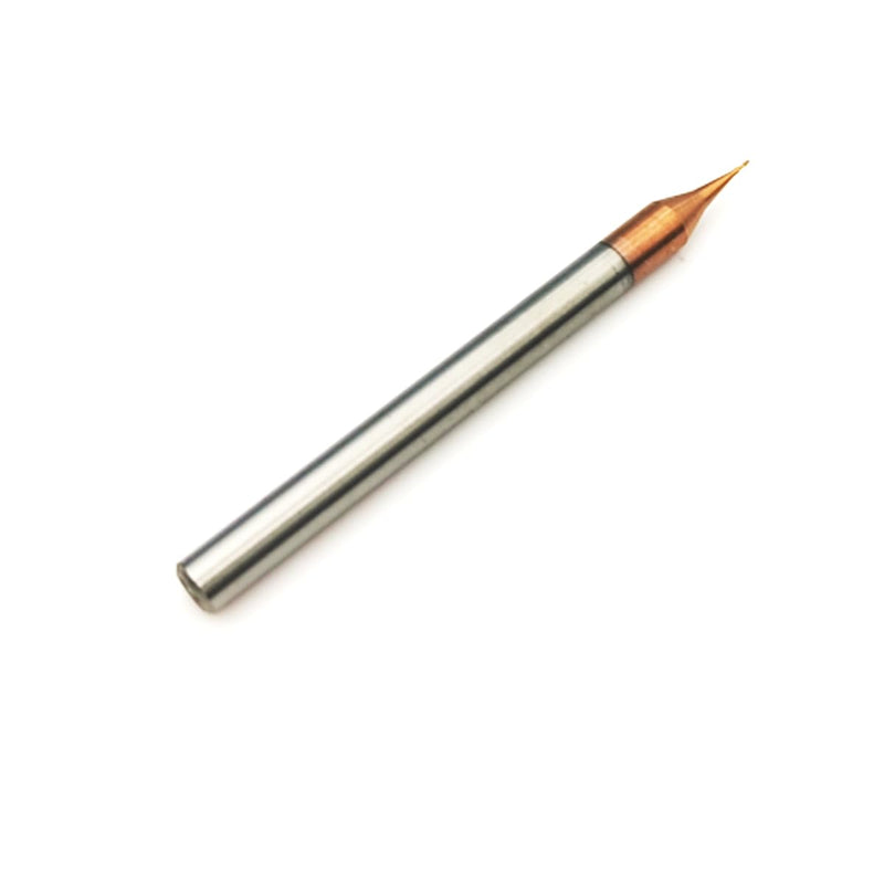 5pcs/Package HRC60 2Flutes Micro Carbide Flat End Mill Square end Mill CNC Cutting Tools for Metal Shank Diameter 4mm (5pcs, Cutting Diameter 0.4mm) 5