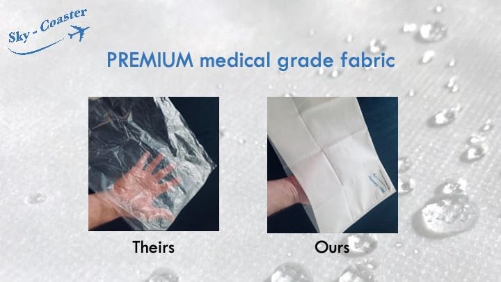 Disposable Airplane Tray Table Cover - Pack of 6 | Premium Medical Grade Material | Individually Packaged | Must Have Travel Essentials for Kids, Toddlers, and Adults