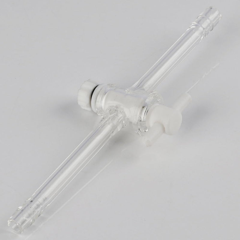 stonylab Glass Vacuum Flow Control Adapter, Borosilicate Glass Flow Control Vacuum Distillation Take Off Adapter with PTFE Stopcock for Laboratory Supplies 1