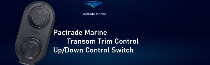 Pactrade Marine Boat Tilt Trim Switch - Black Push Button Transom Trim Control Rating 8A IP65 PC Push Switch Suitable for Boats, Fishing, Yachts, Ships