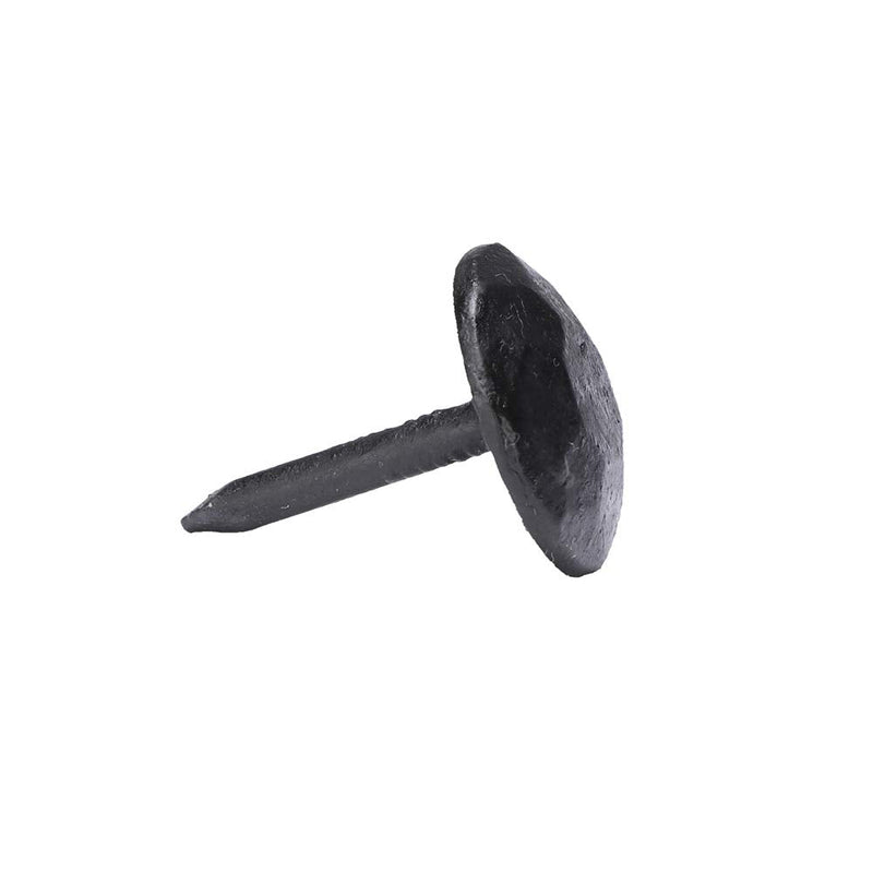 A29 Round Iron Clavos Decorative Nails, Hand Forged 1 inch Clavos Black, Natural Black Finish, Decorative Bolts for Wood Doors, Cabinets, Furniture, Shutter Nails (Set of 12) 1 x 1 Inch 1" x 1 - 1 1/4" (12 pk)