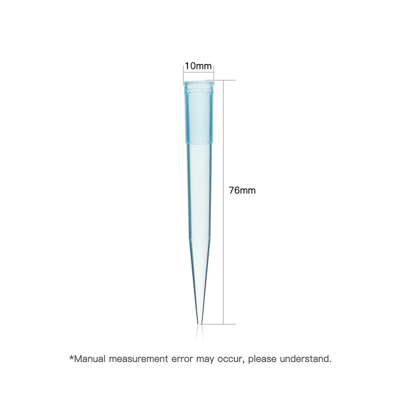 ULAB Single Channel Pipettor with Pipette Tips Offered, 1pc of Adjustable Volume Micro Pipette with Vol.Range.100-1000μl, 500pcs of Vol.1000μl Pipette Tips in Blue Color, ULH1021 100-1000μl & 500 Tips