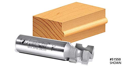 Amana Tool - 51557 Carbide Tipped Bullnose 1/4 Radius x 1 Dia x 1 2" Shank 1 Dia x 1 2" SHK