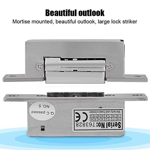 Adjustable Narrow Type Electric Strike Door Lock Double Unlock Mode Access Control Lock for Office Building