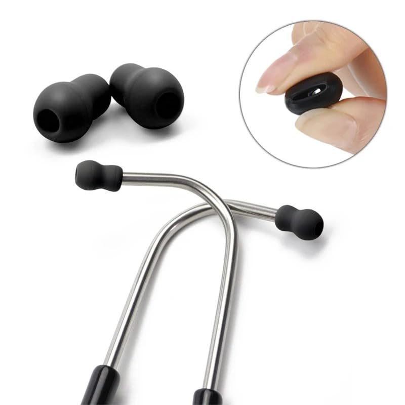 Replacement Stethoscope Earplug Ear Tips Earbuds Universal Earpieces Super Comfortable Soft Stethoscope Eartips Earpieces for Littmann Stethoscope (Pack of 4)