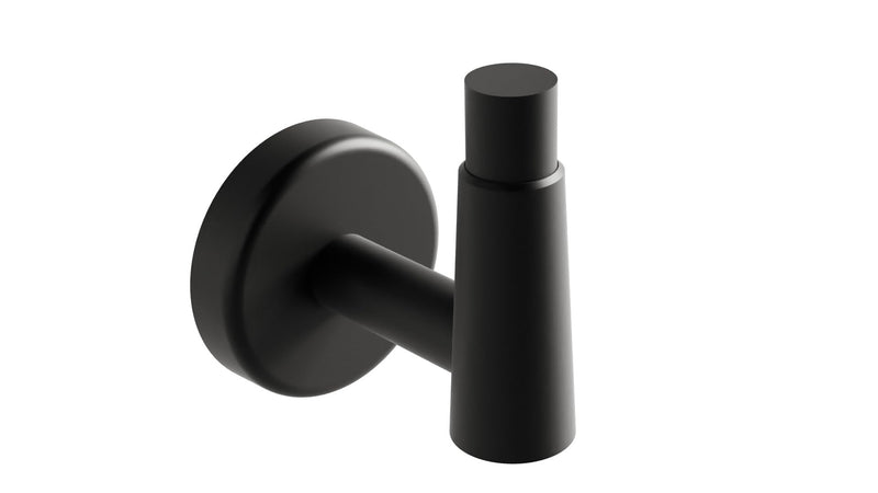 HELVEX Deco Collection Robe Hook Bathroom Accessory, Bathroom Towel Holder Bathroom Hardware, Matte Black Finish UDC-06-MB Small Towel Bar - Deco Collection