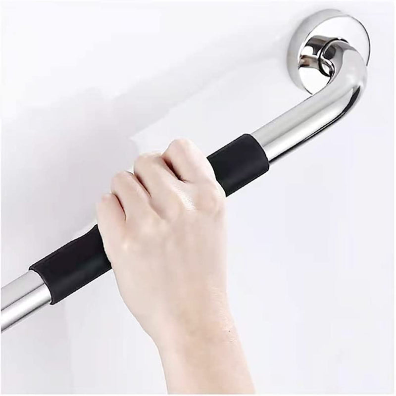 24 Inch Anti Slip Shower Grab Bar Handle, Hoopever Stainless Steel Chrome Bathroom Balance Bar, Safety Hand Rail Support, Handicap Elderly Injury Senior Assist Bath Handle, 1.25 Inch Diameter
