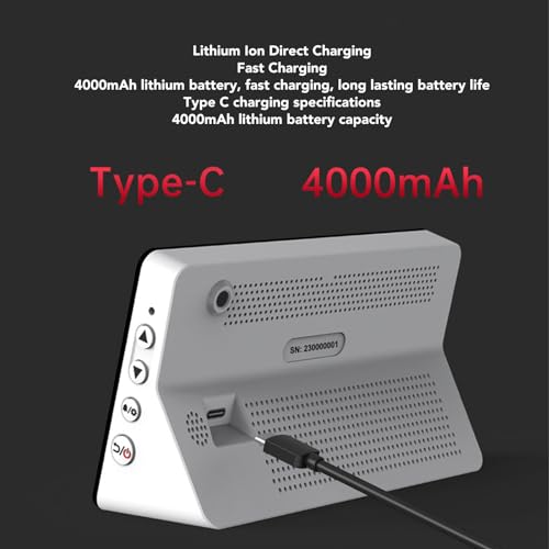 Sound Level Meter, 30-130db 4 in 1 Noise Decibel Meter, Large Time Display Temperature and Humidity Meter with Alarm for Classrooms Studios Hospitals Factories