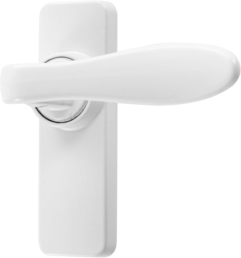 Ideal Security in-Swinging Handle Set for Storm and Screen Doors with Locking Inside Latch, Surface Mount, Swing in Screen Door Handle, White