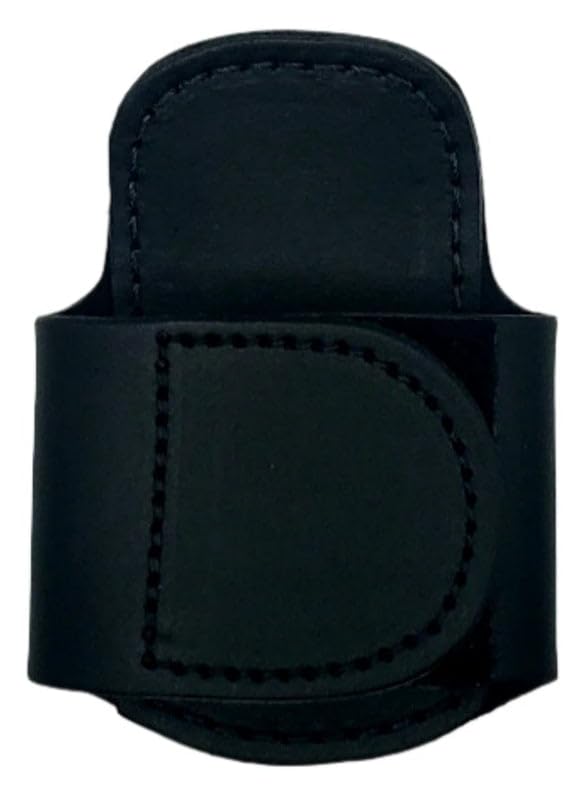 – The Original Leather Stethoscope Holder | Handmade in Maine | Sturdy Hip Clip | No More Neck Carrying or Loss (Black) Black
