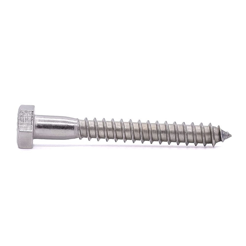 M6 x 65mm Hex Head Lag Bolts Screws, 304 Stainless Steel 18-8, Hexagon Head Deck Screws, Pack of 12 M6 x 65mm