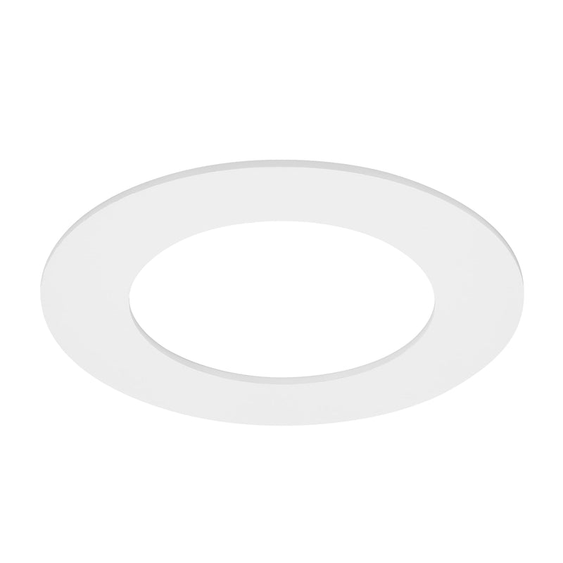 Maxxima 12 Pack 4 in. Goof Rings for Recessed Lights, Can or Canless Lighting Round Downlight Trim Ring, Outer Diameter 6.7” Inner Diameter 4.25”, Durable Plastic Design, White Extended Trim 4 Inch