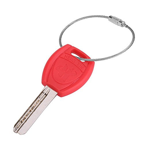 20pcs 4.5cm / 1.8inch Wire Keychain Cable Stainless Steel Wire Key Chain Ring Holder Metal Cable Wire Lanyard with Screw Locking Heavy Duty Luggage Tag Keeper for Outdoors Hanging Silver