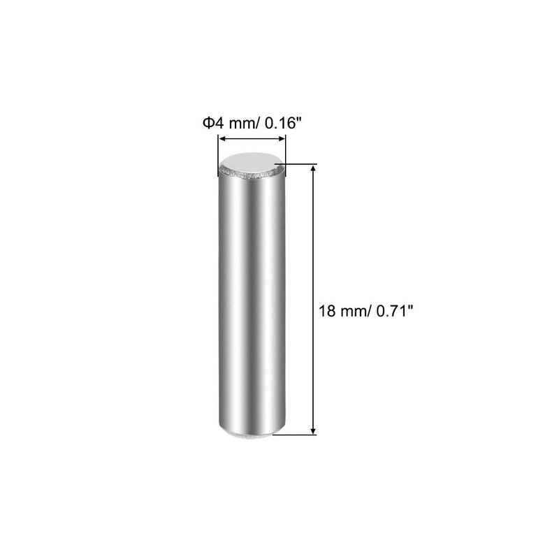 uxcell 4 x 18mm(Approx 5/32") Dowel Pin 304 Stainless Steel Pegs Support Shelves 30Pcs 4mm x 18mm