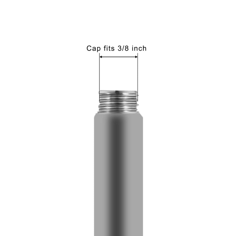 8 Pcs 1/8” Brass Pipe Caps NPT, (3/8” ID) Female Pipe Plug Cap Compression Cap Tube Stop Valve External Hexagon Threaded Socket Plug End Pipe Fittings with Rubber Gasket for Water Line