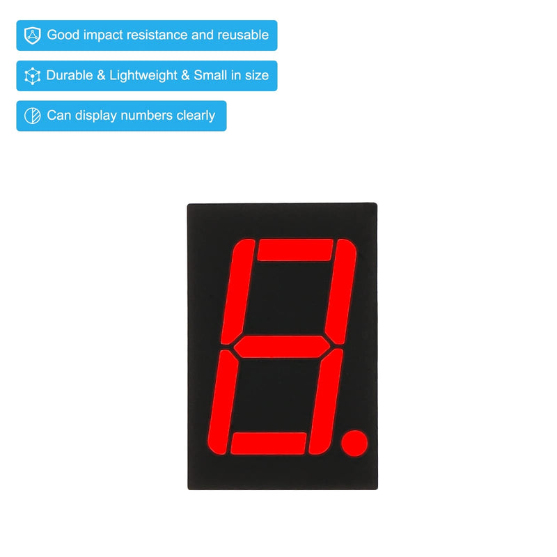 PATIKIL LED Display Digital Tube, 20 Pack Common Anode 7 Segment 10 Pin 1 Bit 2.1V 0.56" Digit Height LED Display Module for Electronic Driver Board, Red