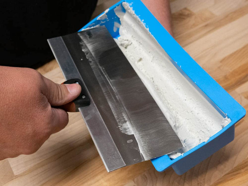 MUDFLEX 10.5” EZ Clean Flexible Drywall Mud Pan – Soft Silicone – EZ Squeeze Grip – Non-Stick – Rustproof – Durable