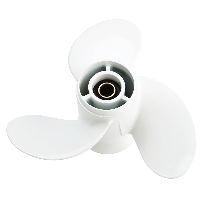 NovelBee Aluminum Outboard Propeller for Yamaha F8 F9.9 F15 F20 9.9HP 15HP | 9 1/4X9 3/4-J Propeller;9 1/4X10 Propeller;1/2-J 9 1/4X11-J Propeller;Boat Propeller;Outboard Motor Propeller;8 Spline;RH 9-1/4 x 9-3/4