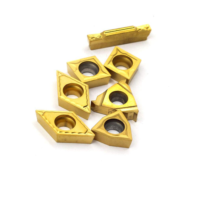 OSCARBIDE Carbide Turning Inserts MGMN300,16ER A60,WCMT06T304,CCMT09T304,DCMT11T304 CNC Lathe Insert for 5/8" or 3/4" Indexable Lathe Turning Tool Holder Insert Replacement, 7 Pieces