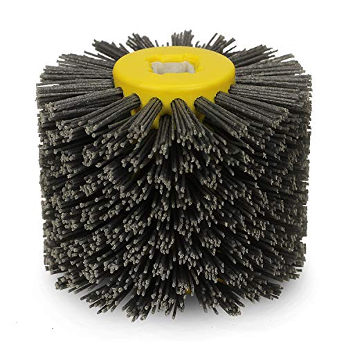 BHA Nylon Wire Brush Drum Rust Remover, 4.5" x 4" with 3/4" Quad Keyway
