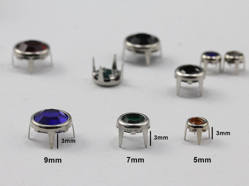 8mm Crystal CH38 Bedazzler Refills Rhinestones Preset Gemagic Studs Nailheads in Rims for Garment Embelishments Leatherwork DIY Crafts Decorate Shoes, Belts, Tee Size 34-50 Pieces Crystal Clear CH38 8mm