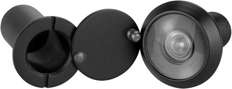 Earl Diamond - Peep Holes for Door, Solid Brass 200-Degree Door Viewer Peephole with Heavy Duty Rotating Privacy Cover for1-3/8" to 2-1/6" Doors Doors for Home Office Hotel, Black