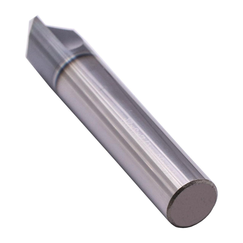 2 Flute 90° Solid Carbide Chamfer End Mill Set(1Pc, 1/2"), AlTiN Coated | 90° Chamfer Angle, 1/2" Shank 3" OAL, Single End, V Groove Router Bit, for Milling Alloy Steel, Carbon Steel, Cast Iron 1/2 in