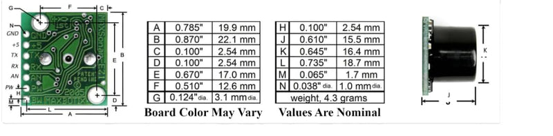 MB1040-000 LV-MaxSonar-EZ4| Narrowest Detection Field| Highest Noise Tolerance| MaxBotix Inc.