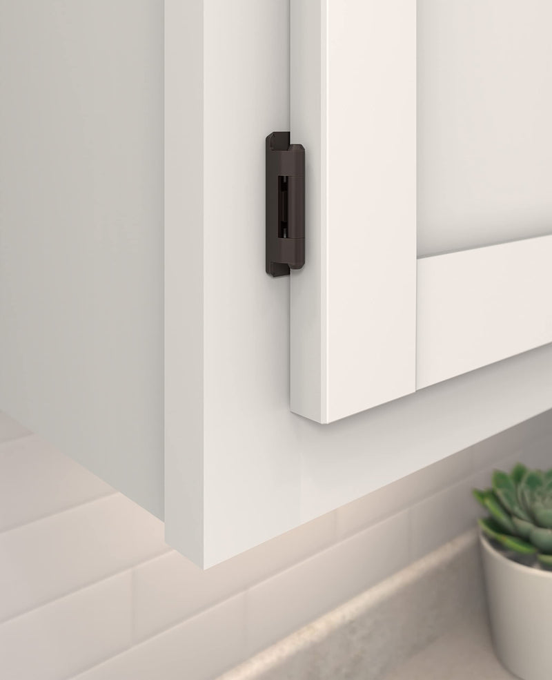 Amerock Cabinet Hinge 3/8 inch (10 mm) Inset Hinge Oil Rubbed Bronze 2 Pack Self-Closing Hinge Partial Wrap Hinge Cabinet Door Hinge, ‎BPR7565ORB 3/8 inch (10mm) Inset