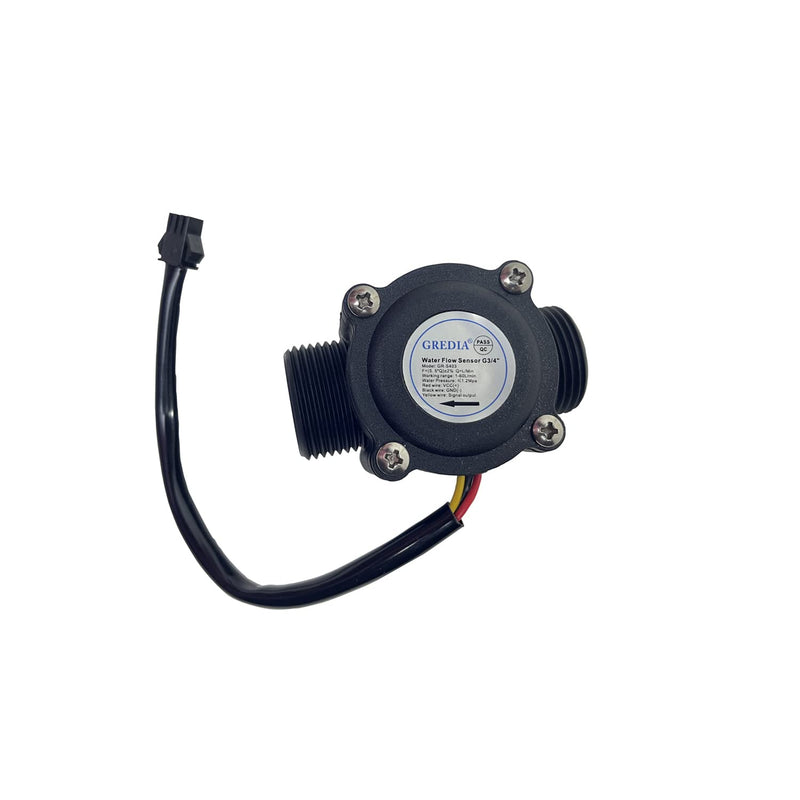 3/4" Water Flow Sensor Food-Grade Switch Hall Effect Flowmeter Fluid Meter Counter 1-60L/min (Pack of 2） G3/4" male thread 2