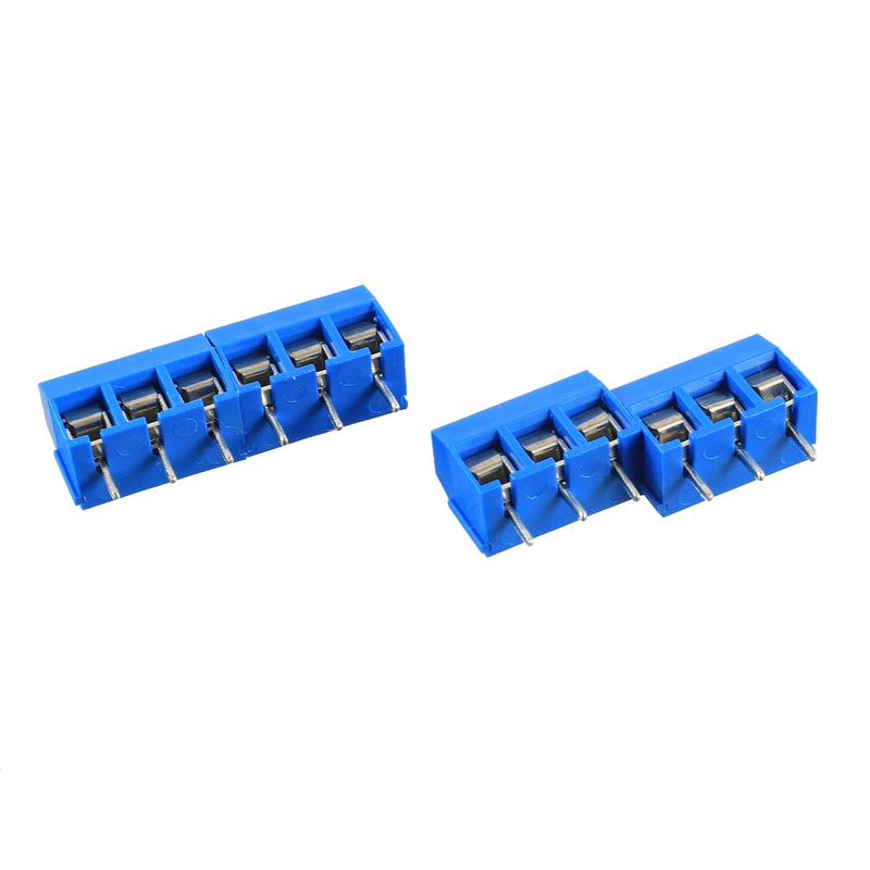 BOJACK Blue 5MM 2-Pin & 3-Pin Pitch PCB Mount Screw Terminal Block Connector for Arduino and Home Electronics Projects (Pack of 70)