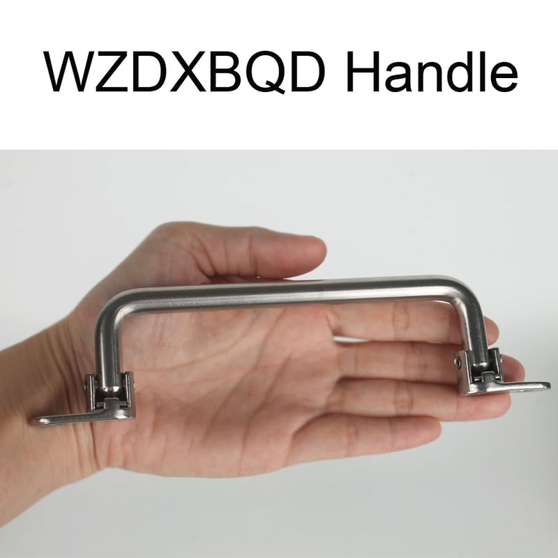 304 Stainless Steel Folding Pull Handle 90 Degrees Folding Handle,Door Pull Cabinet Handle Toolbox Handle (Total Length 7.9“) Total length 7.9“