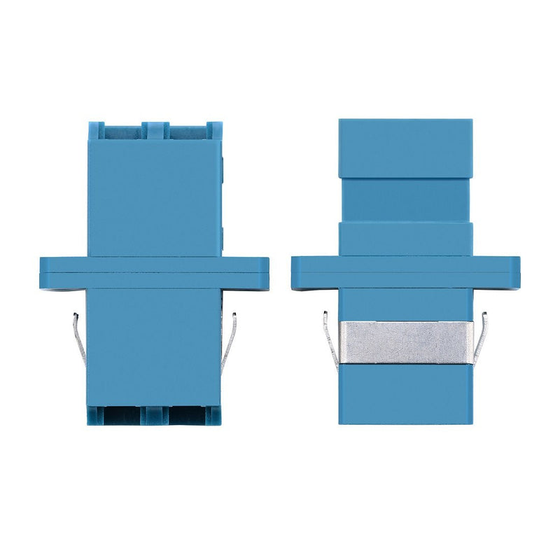 LC Fiber Optic Adapter - LC to LC Duplex Singlemode Coupler - 5 Pack - Blue
