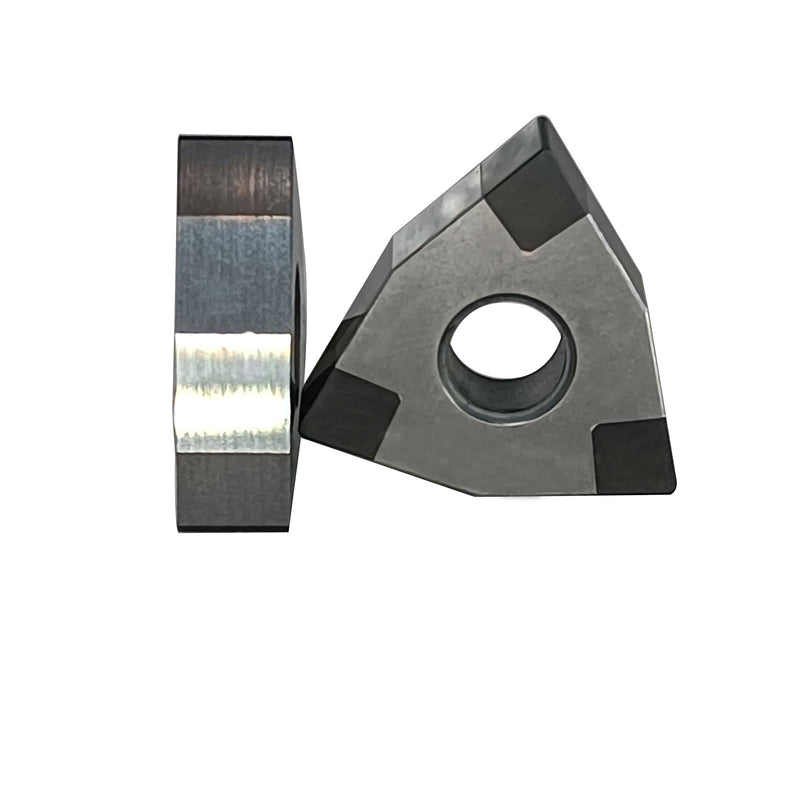 2pcs WNMG431/WNMG080404 CBN-6 Cubic Boron Nitride Suitable for high Speed Finishing of Heat Treated Steel,sintered Ferrous Alloy and cast Iron Double Side with 6 Cutting Edge.