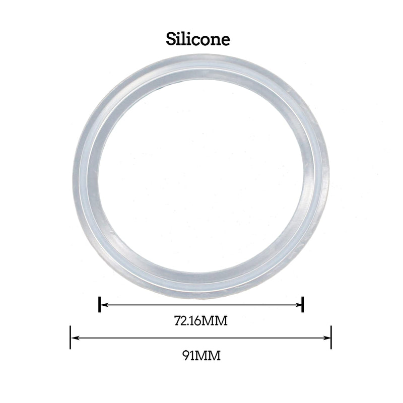 10 Pcs QiiMii White Silicon Tri clamp Gasket for Tri Clover Fittings 3"（3 INCH) 3 Inch
