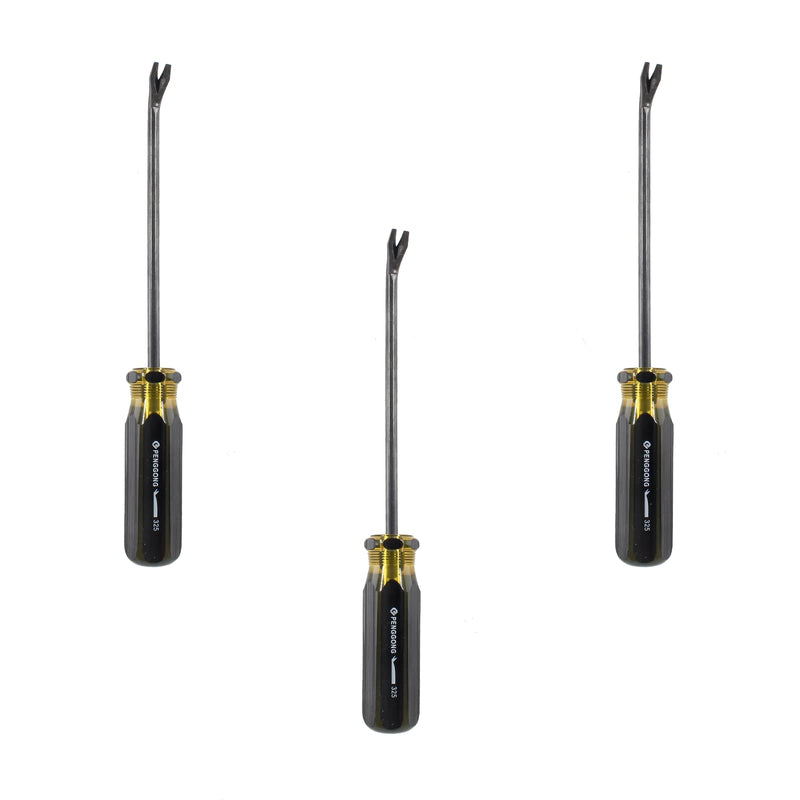 3pcs Tack Lifter, Nail Staple Puller Remover, Tack Puller Screwdriver Tack Rivet Remover Tool, V Tip Pry Screwdriver Removal Tool (9.8" Length) Medium