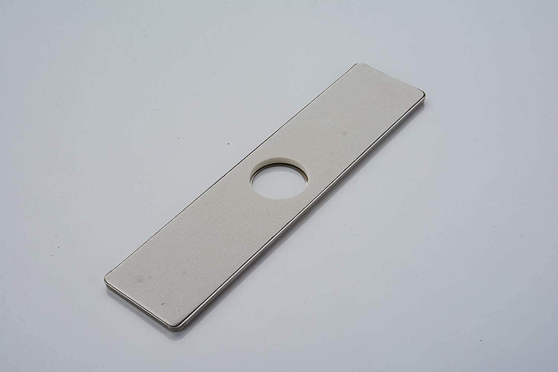 Homevacious 10 Inch Kitchen and Bathroom Sink Faucet Baseplate Hole Cover Deck Plate Escutcheon Square Brushed Nickel 304 Stainless Steel Rctangular