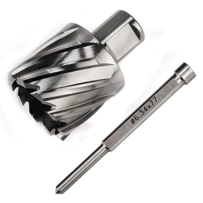 OSCARBIDE 1-9/16" x 1" HSS Annular Cutter 3/4" Weldon Shank Mag Drill Bit | 2 Flat | 1-9/16"Cutting Diameter | 1"Cutting Depth | Burr-Free Holes | Rapid Chip Removal | 10x Faster Than Twist Drills