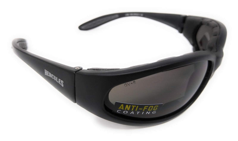2 Pairs - 2.5 Bifocal Global Vision Eyewear Hercules Anti-fog Safety Glasses with EVA Foam (1 Clear, 1 Smoke)
