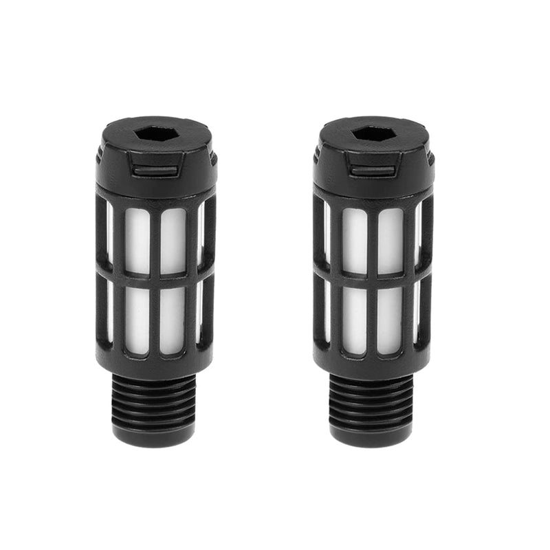 uxcell Plastic Pneumatic Muffler Exhaust Air Line Silencer Smaller 1/4 PT Black, 5pcs